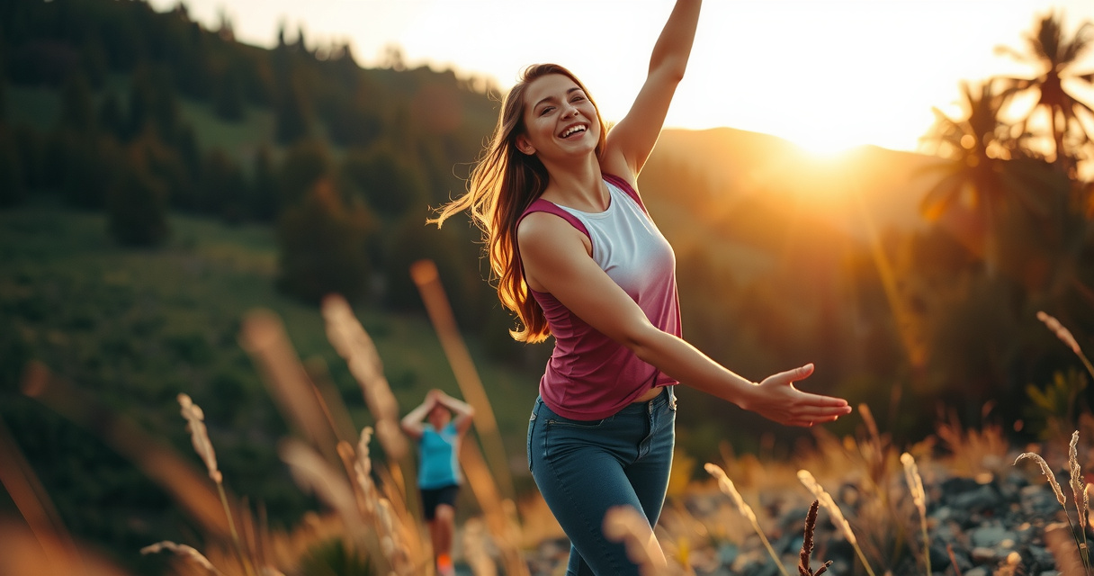 Vibrant individual in healthy activity